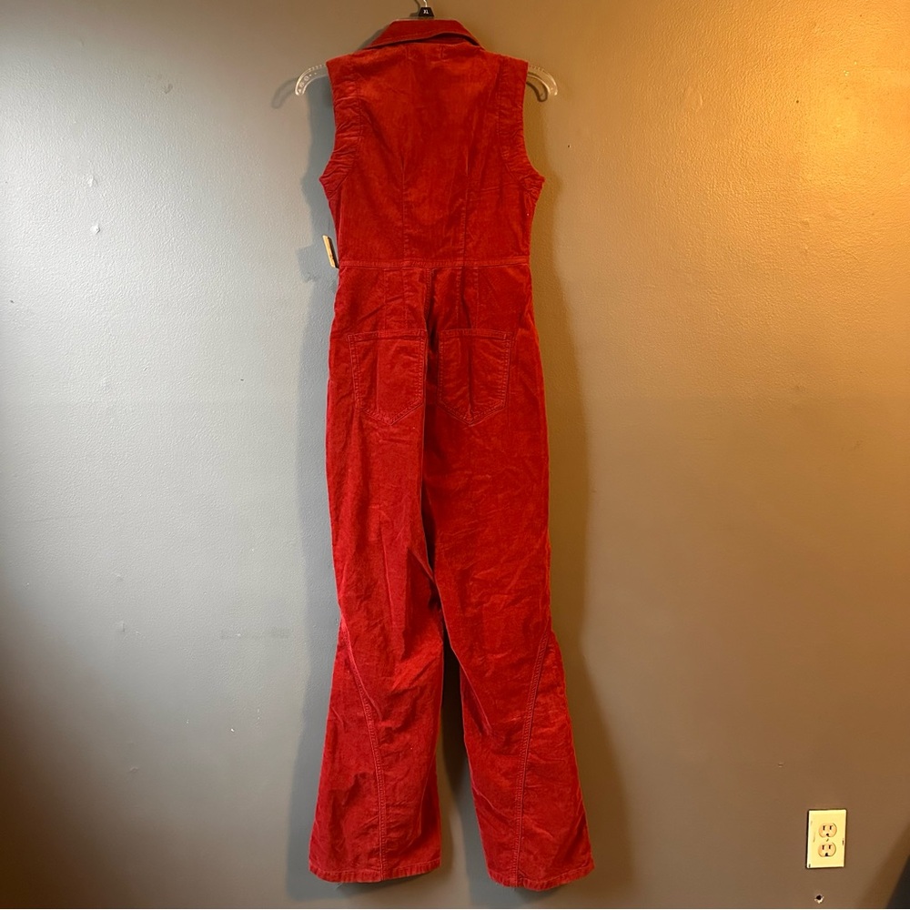 Free People CRVY Ring Alarm Red Jumpsuit NWT - Picture 6 of 8